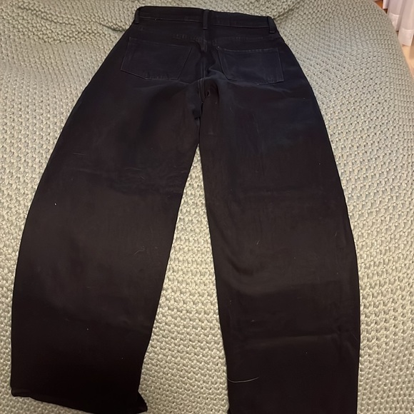 Shein.. black wide-leg jeans with slits on the bottom. - Picture 2 of 3